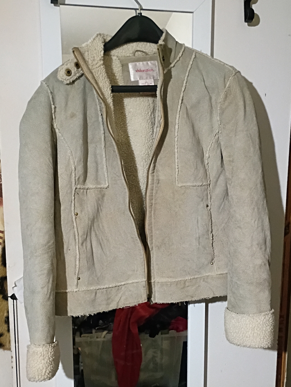 Xilaration Suede (Real) Sherpa Lined (L) Vintage Y2K